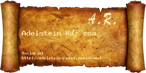 Adelstein Rózsa névjegykártya